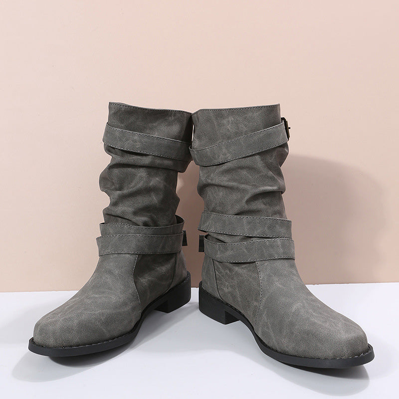 WW | Lederstiefel mit Schnallendetail