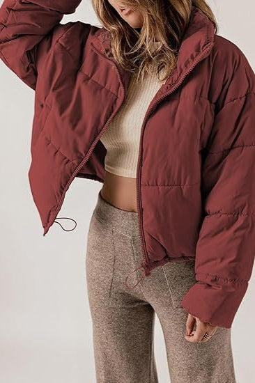 WW | Schlichte gestepptes Puffer-Jacke