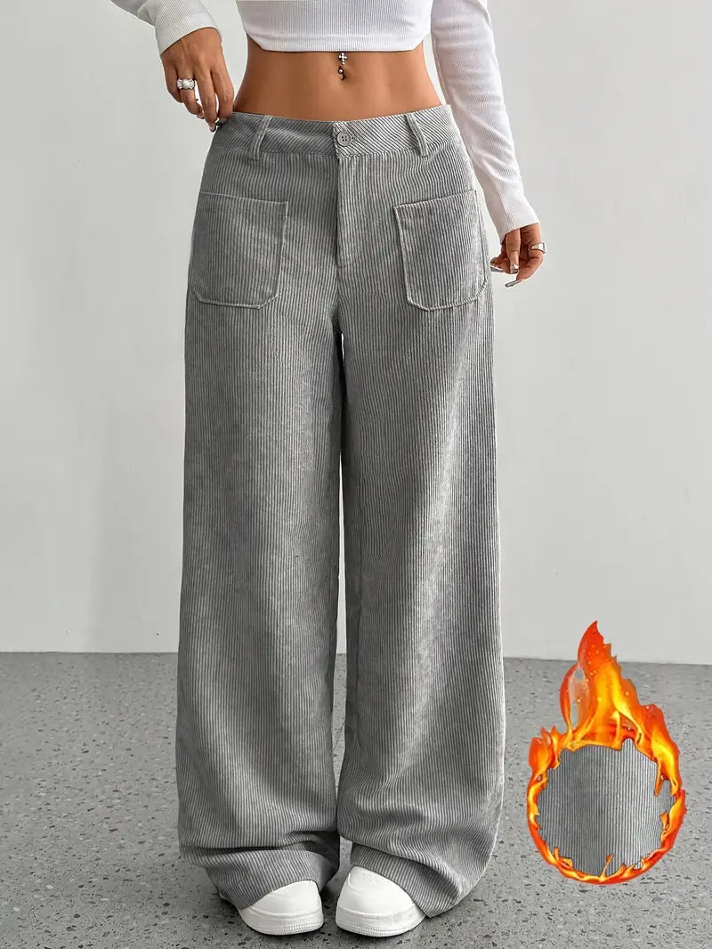 WW | Wide-leg corduroy trousers