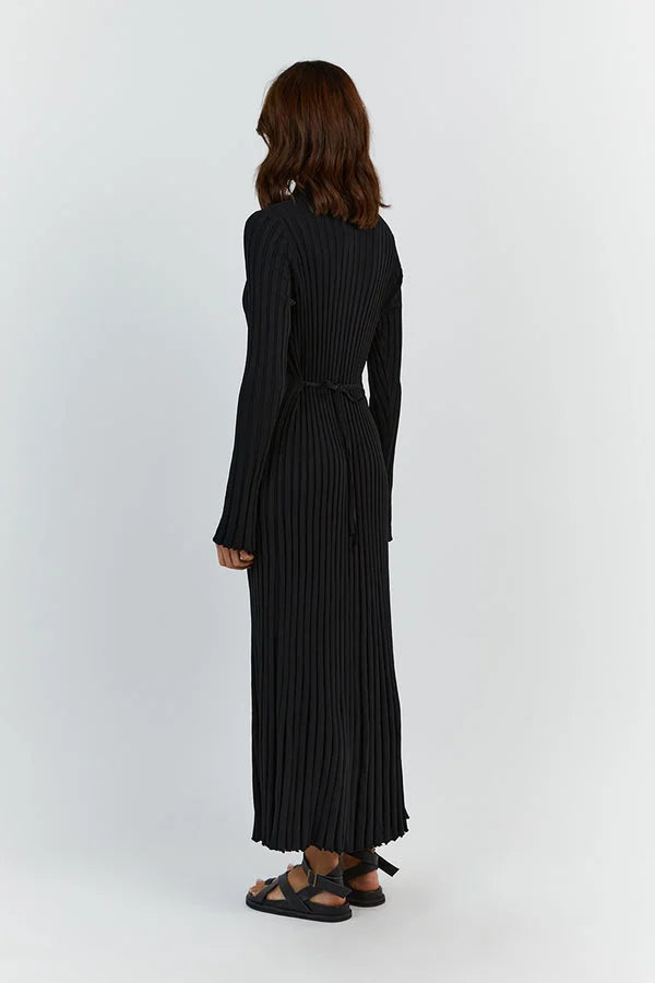 Elodie | Round Neck Midi Sweater Dress