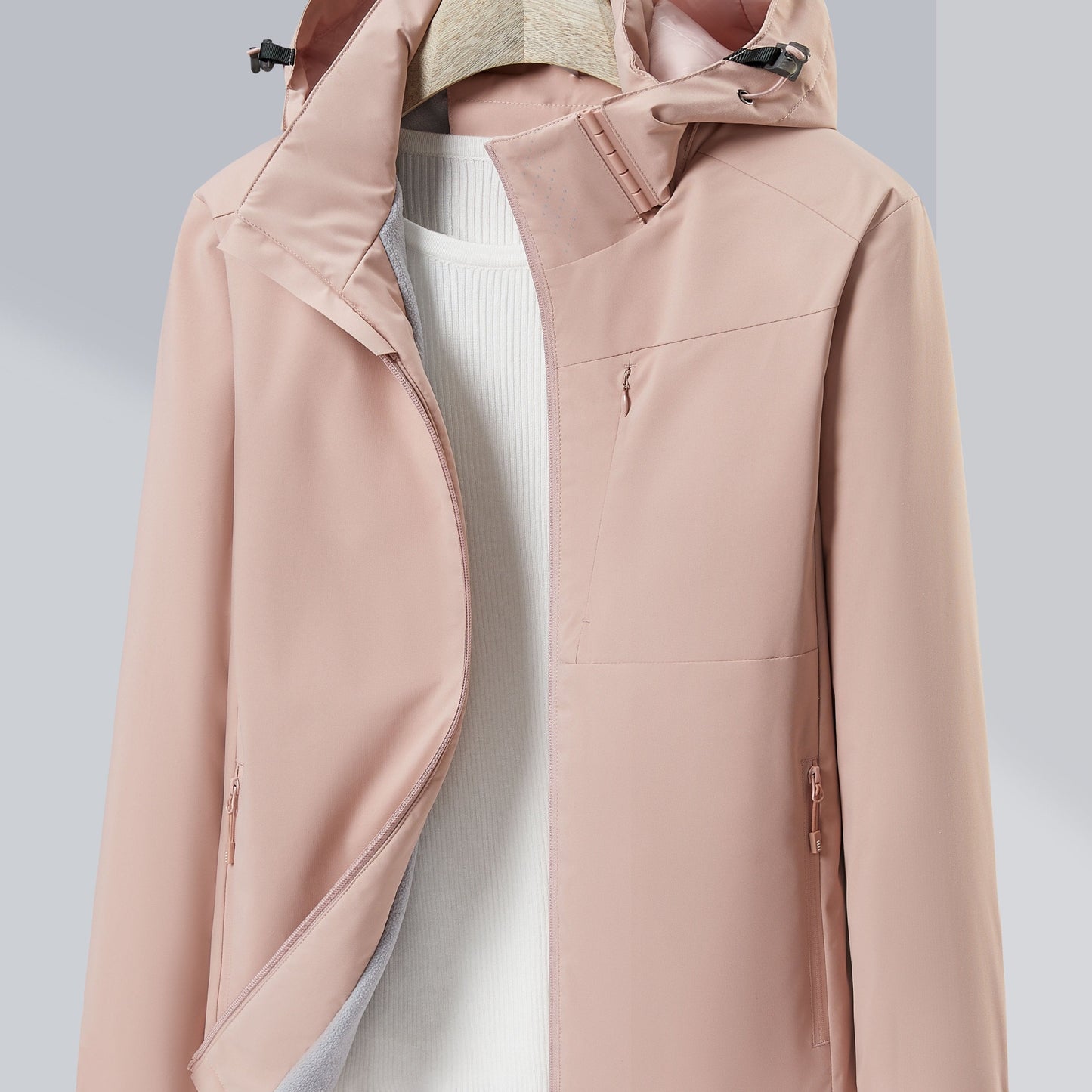 WW | Outdoor Jacket Windbreaker and waterproof with fleece lining and hood