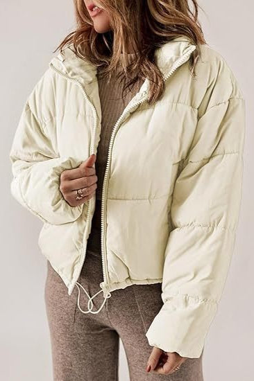 WW | Schlichte gestepptes Puffer-Jacke