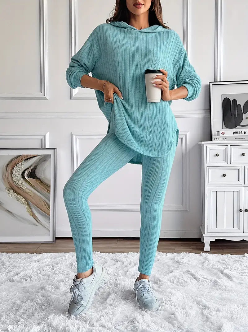 WW | Geripptes Strick-Loungewear-Set