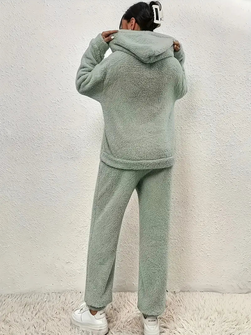 WW | Damen Fleece Teddy Zweiteiliges Set