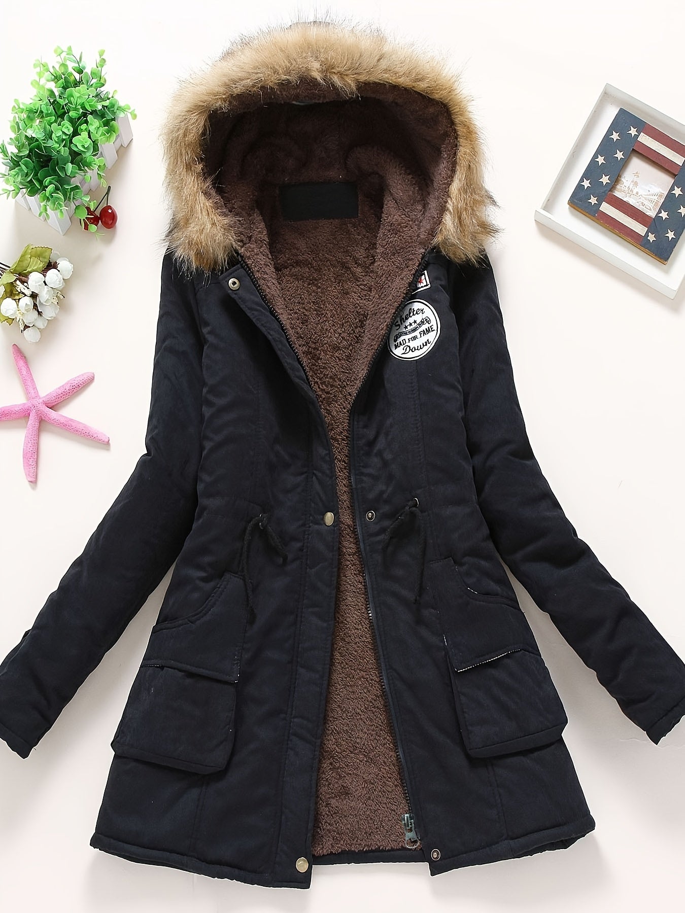 WW | Long Hooded Puffer Winter Jacket for Women - Perfect for Cold Days