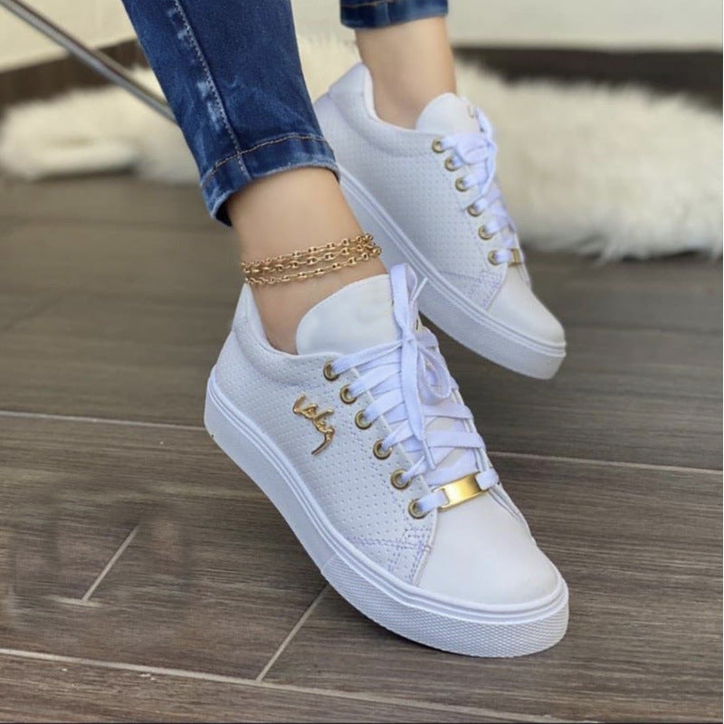 WW Damen-Sneaker: Flache, atmungsaktive Schnürschuhe für Mädchen"