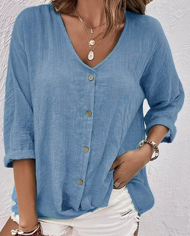 WW | Relaxed Fit Short Sleeve V-Neck Pullover and Blouse