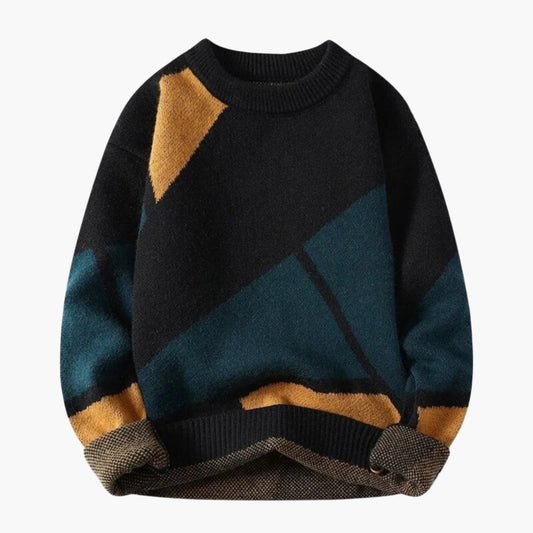 WW | Pullover Casual Strickpullover mit modernem Print für Alltag und Freizeit