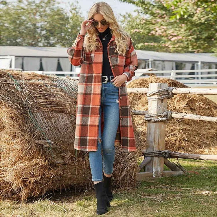 WW | Longline Plaid Jacket