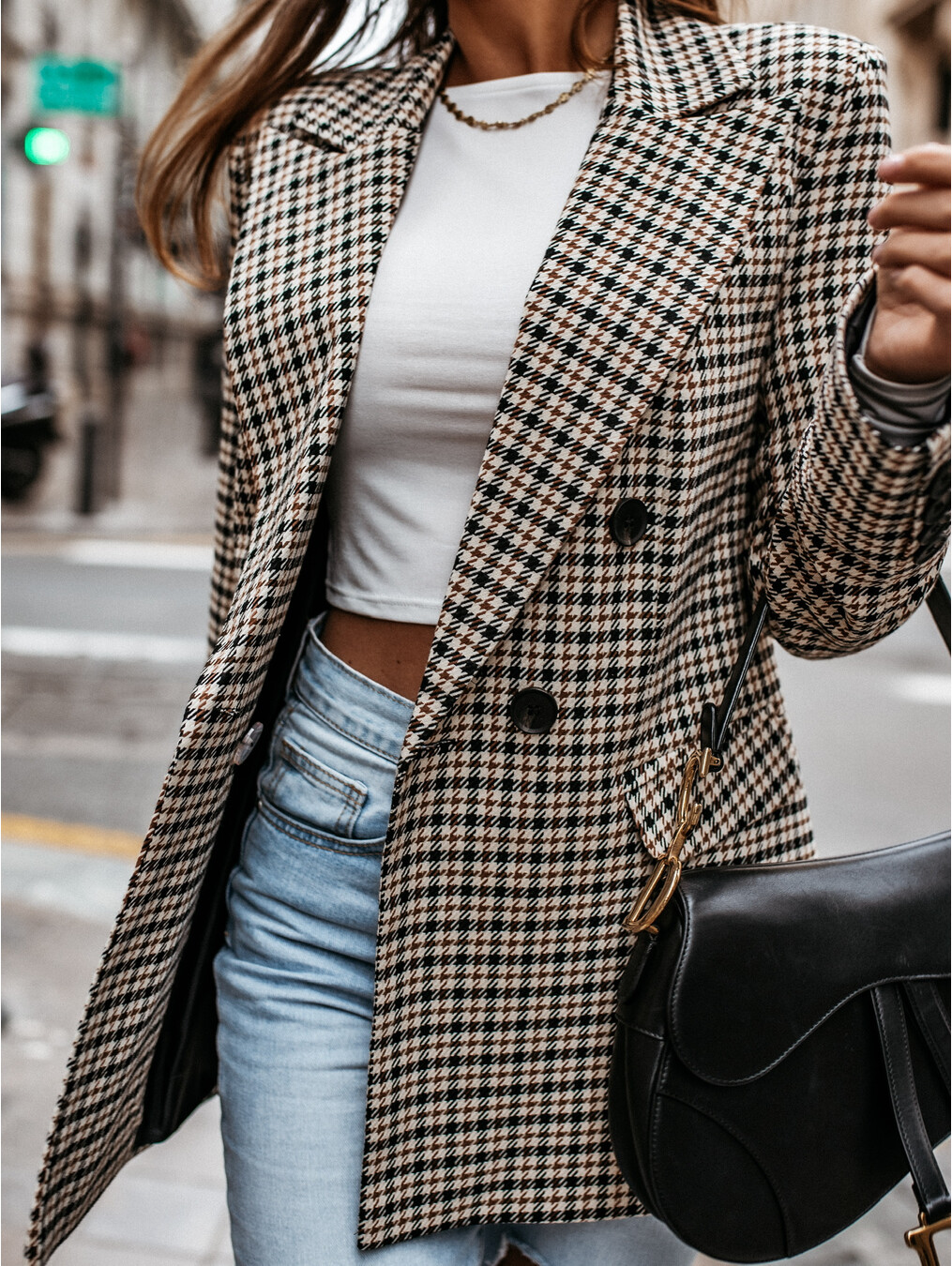 Checked Blazer