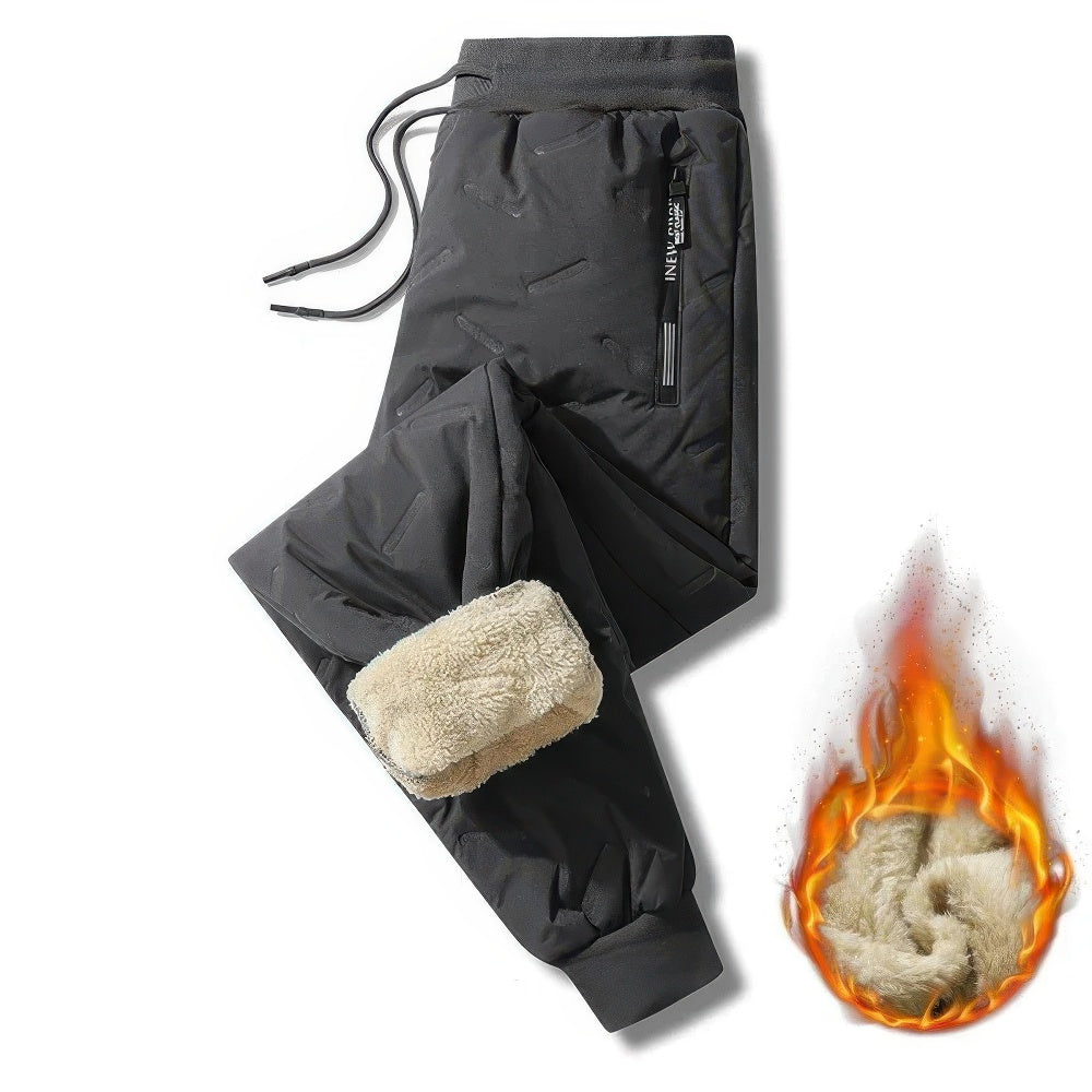 WW | Jogging Bottoms - Plush Thick Fleece Lined with Drawstring