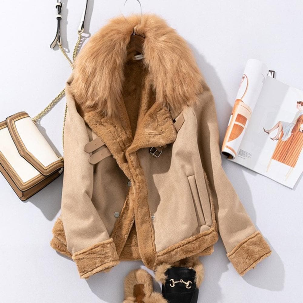 WW | PRECIOSA SUEDE JACKET WITH FAUX LEATHER