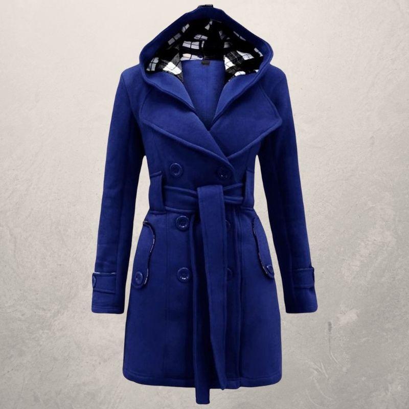 WW | Trenchcoat Doppelreiher Kapuze Taillengürtel Klassischer Schnitt