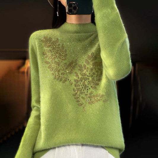 WW | Strickpullover mit Schönem Blattmuster