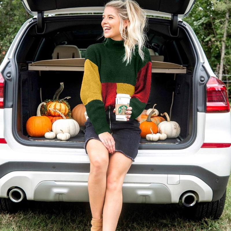 WW | Strickpullover - Oversized Fit - Blockmuster - Weich und Warm