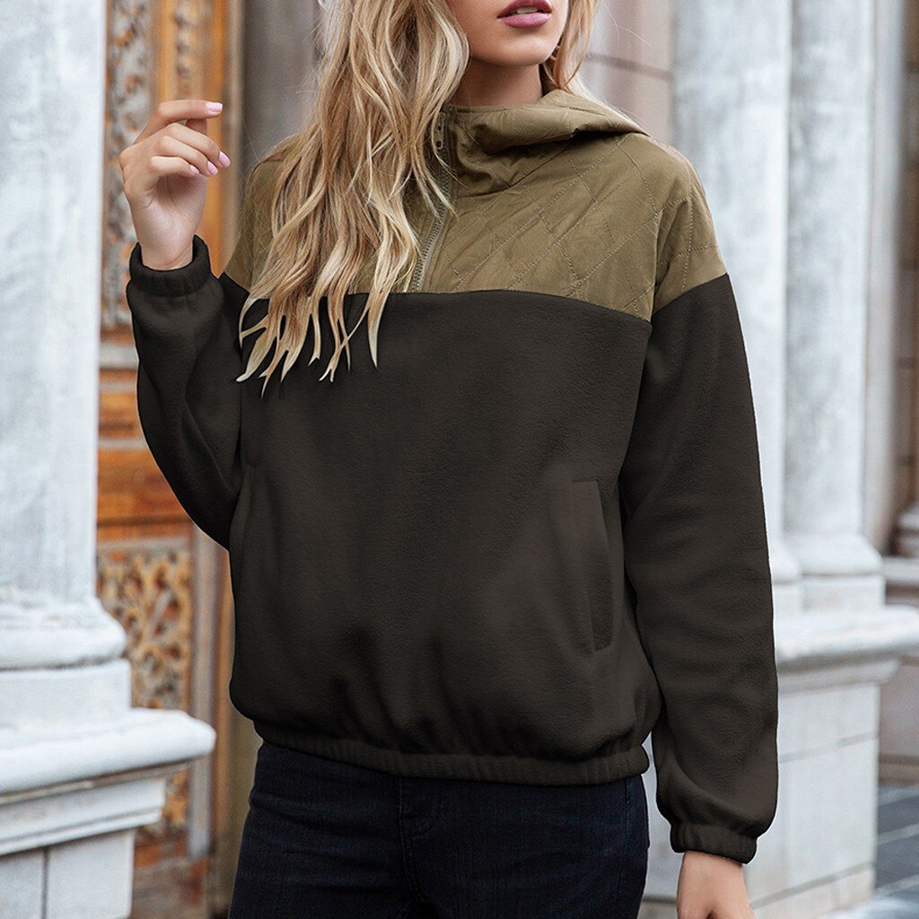 WW | Stylischer Kapuzenpullover Mit Zwei Farben