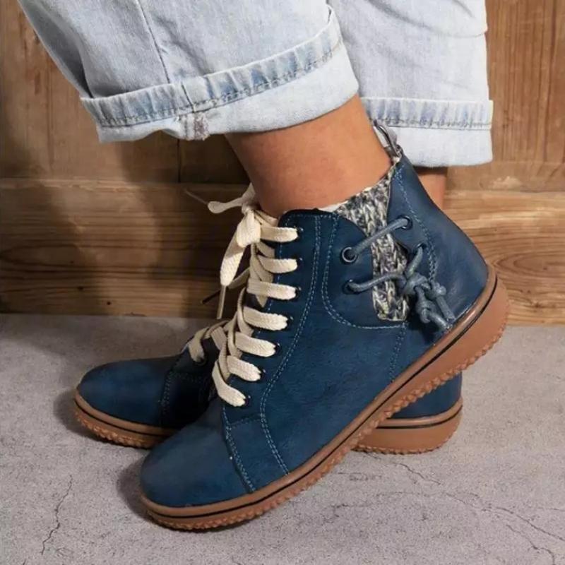 WW | Stylische Leder Sneaker Mit Schnürsenkeln