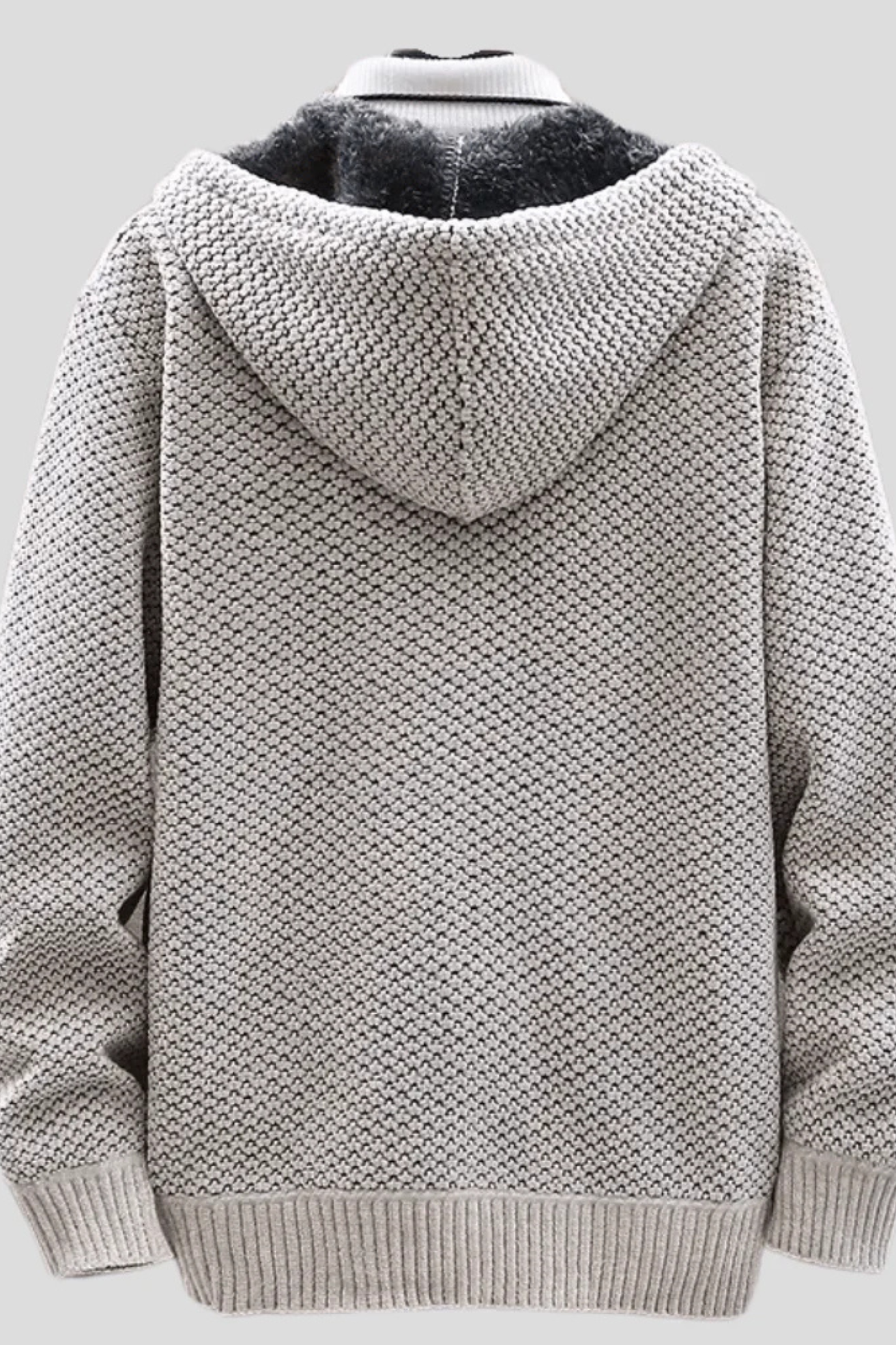 Henry Striped Hoodie - Light Gray