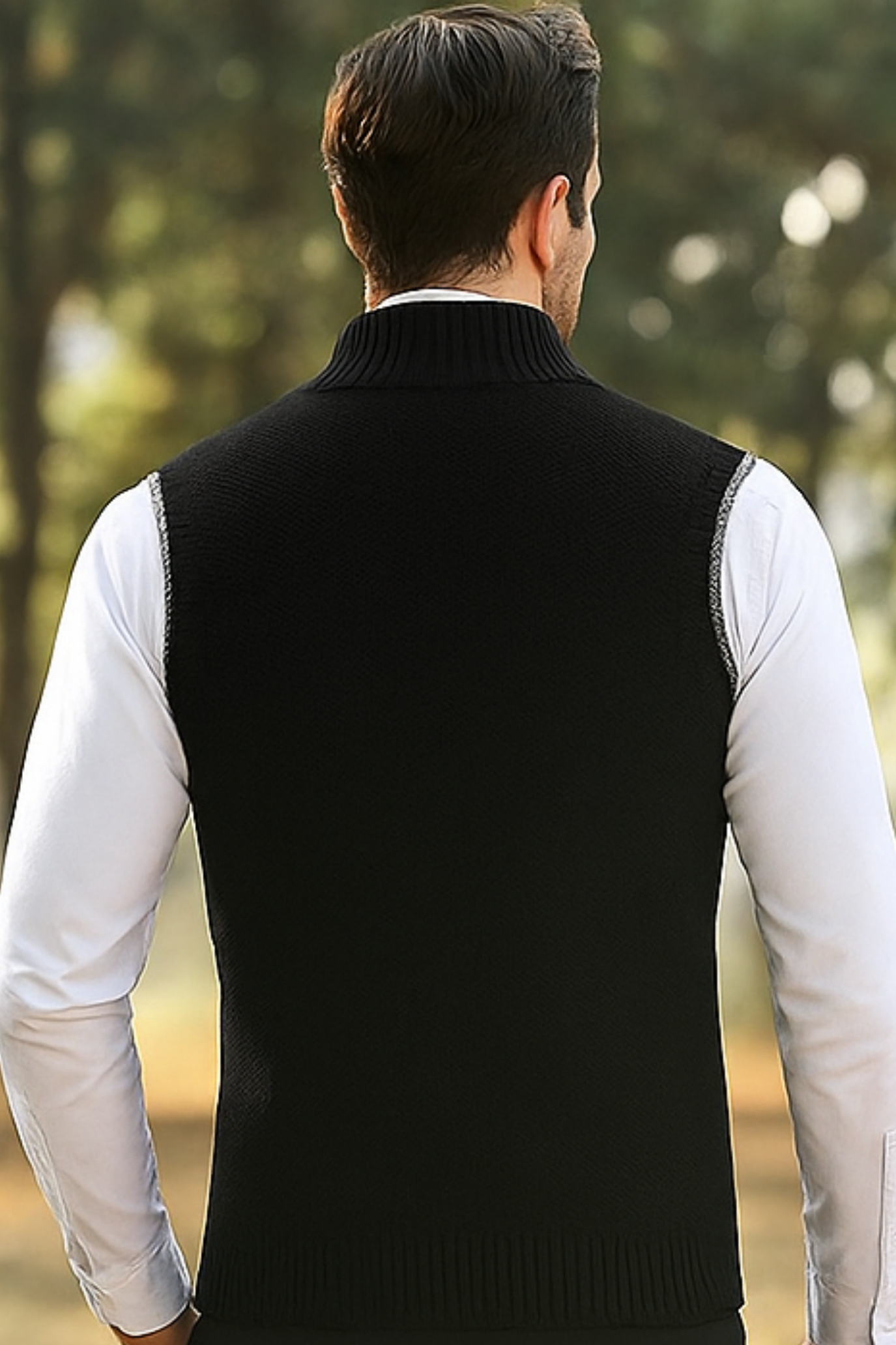 Gerald Zipped Cardigan - Black