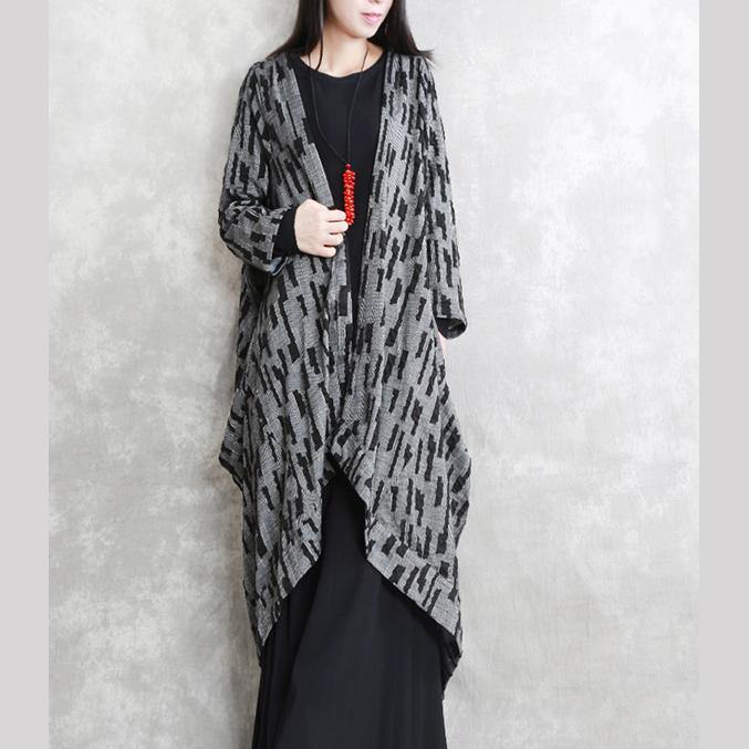 WW | Dark Grey Coats Oversized Asymmetrical Winter Coat Fashion Long Sleeve Patchwork Long Coats