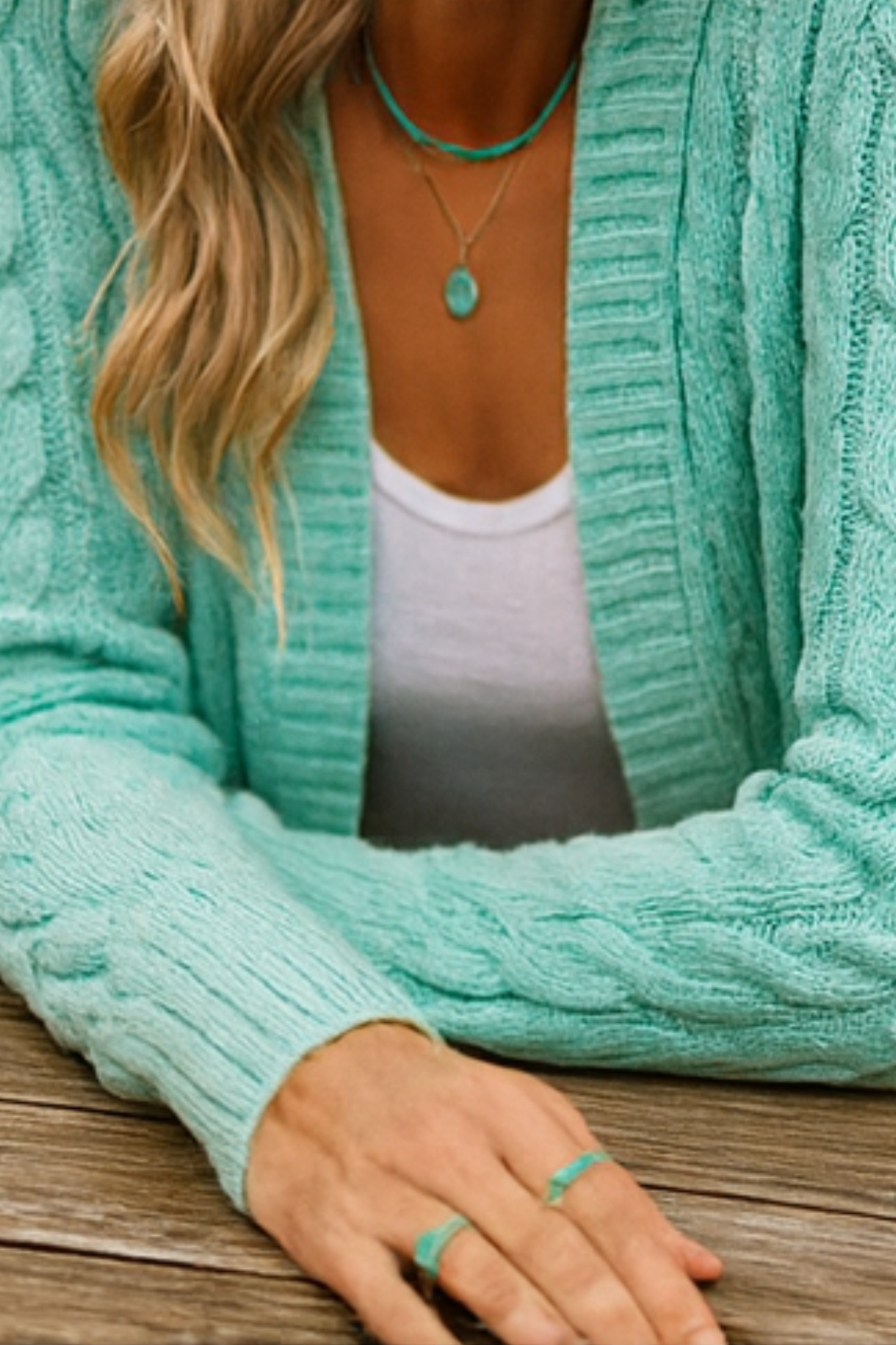 Darienne Comfortable Cardigan - Mint