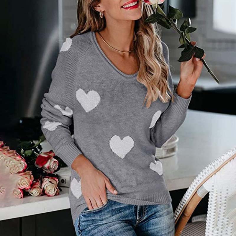 WW | Strickpullover mit Herzmuster Design