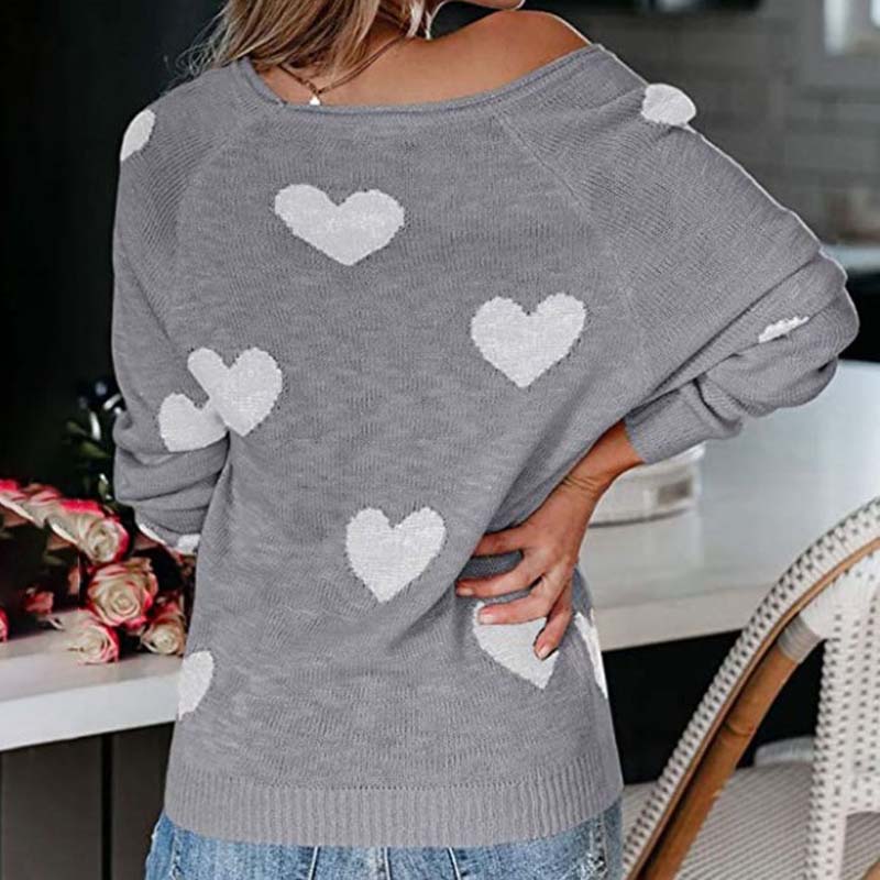 WW | Strickpullover mit Herzmuster Design