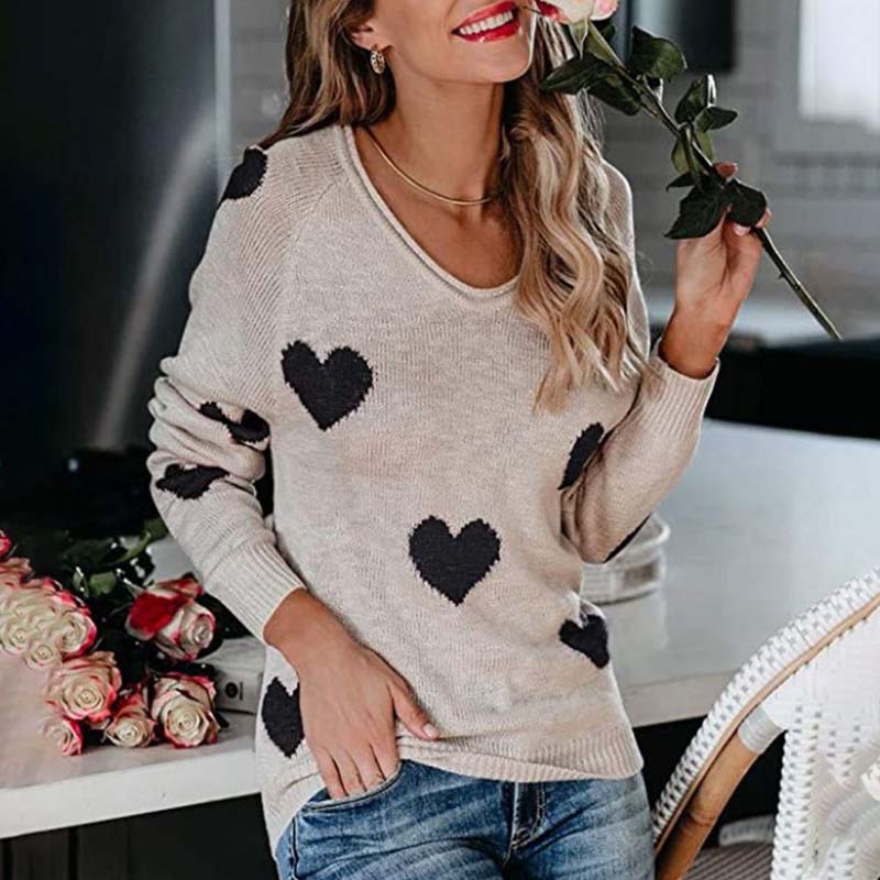 WW | Strickpullover mit Herzmuster Design