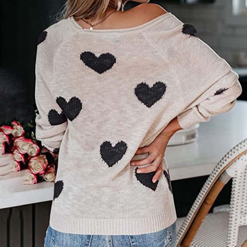 WW | Strickpullover mit Herzmuster Design