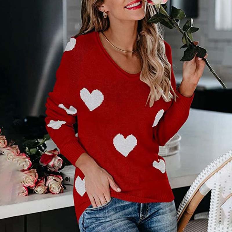 WW | Strickpullover mit Herzmuster Design
