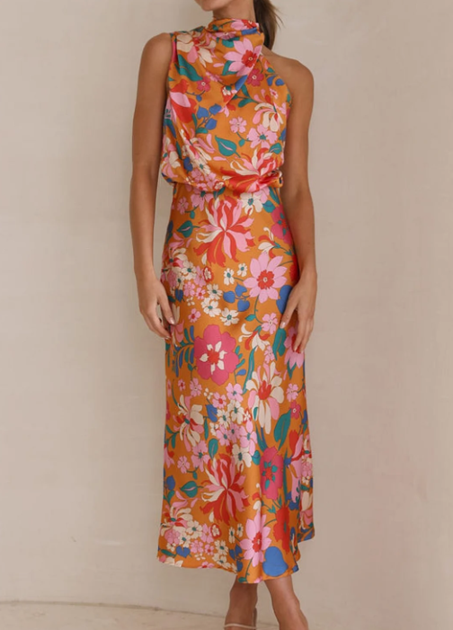 WW - Floral Halterneck Maxi Dress