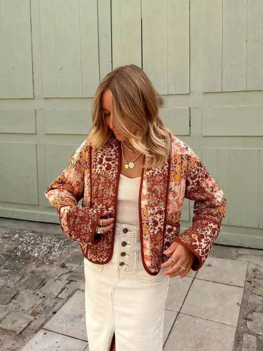 WW | Boho Patchwork Jacke - Farbenfroh & Gemütlich - Leicht - Lässige Herbstschicht