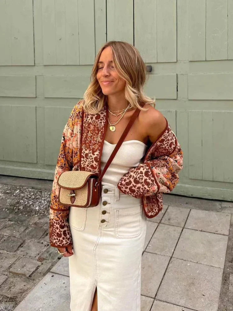 WW | Casual Vintage Print Coat