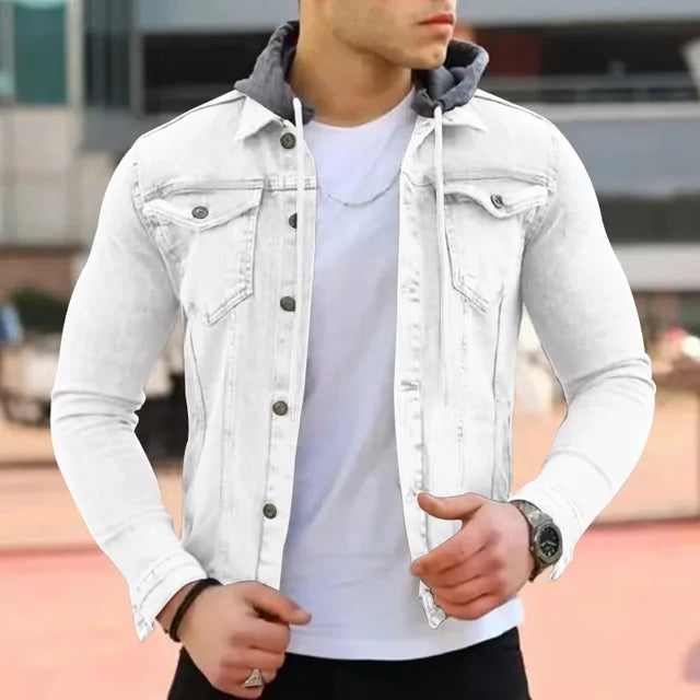 WW | Timo Elegante Jeansjacke Mit Kapuze Für Männer