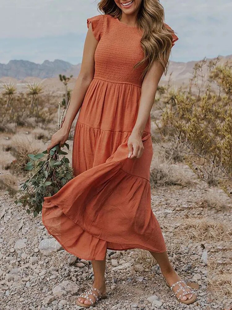 WW | Sommerkleid mit Rüschendetails und Taschen