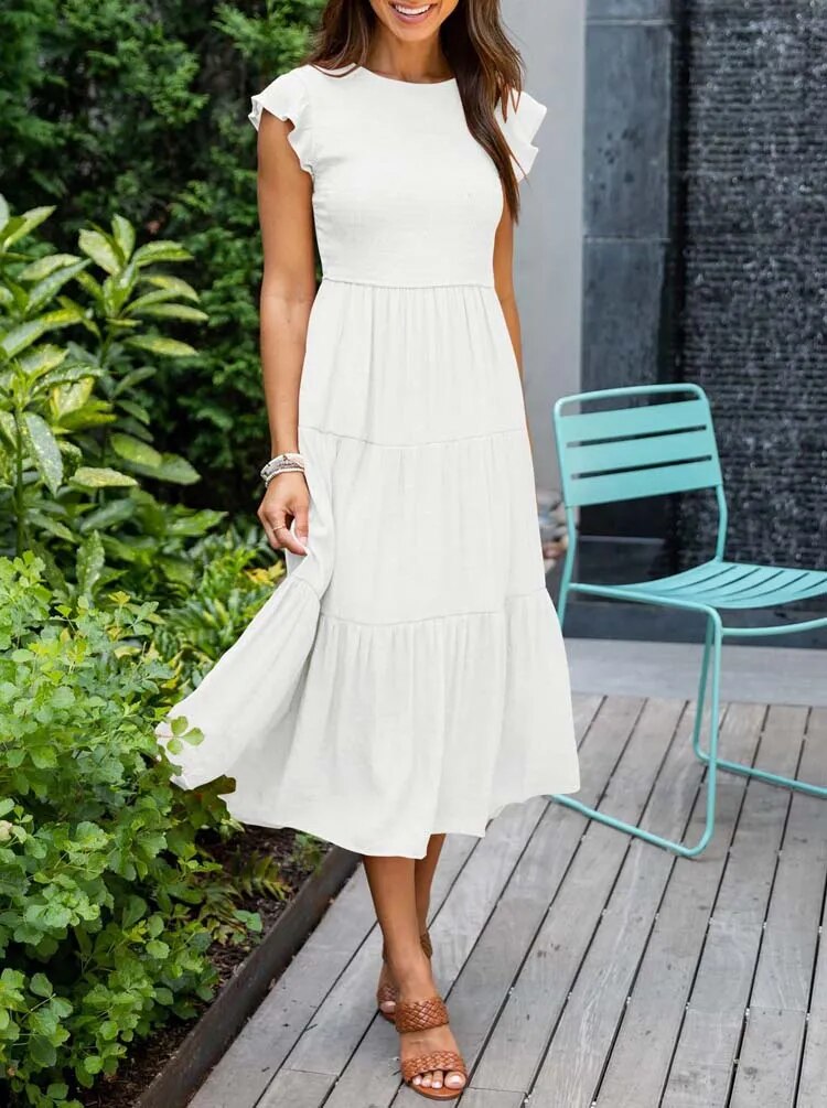 WW | Sommerkleid mit Rüschendetails und Taschen
