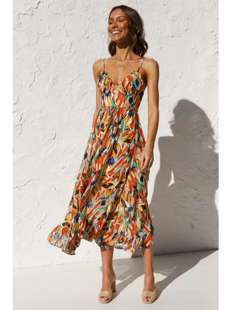 Sophia | Colorful Midi Dress