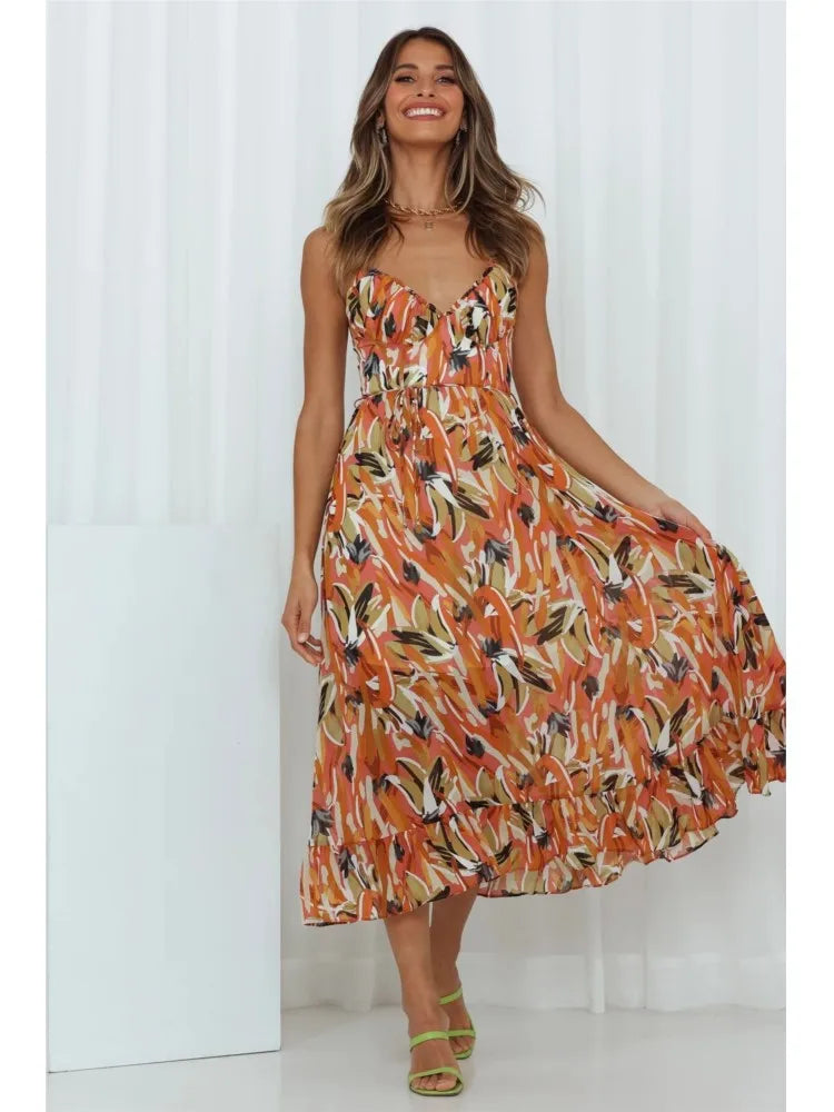 Sophia | Colorful Midi Dress