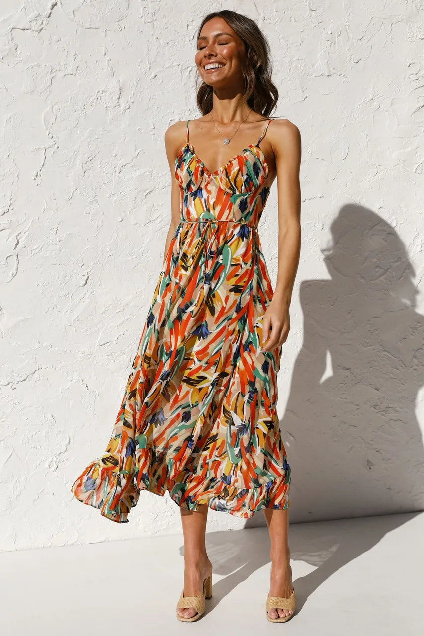 Sophia | Colorful Midi Dress