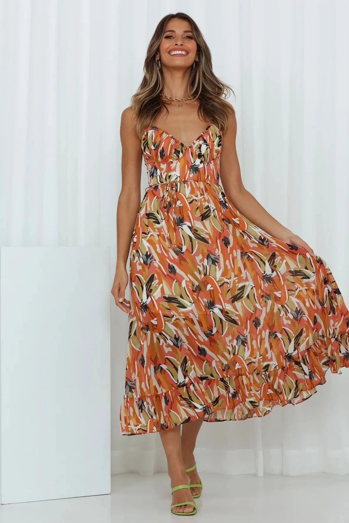 Sophia | Colorful Midi Dress