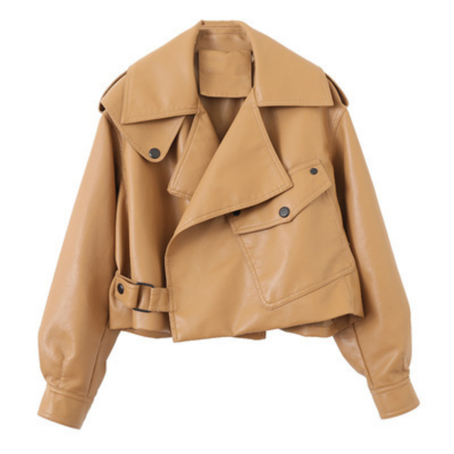 Women's leather coat