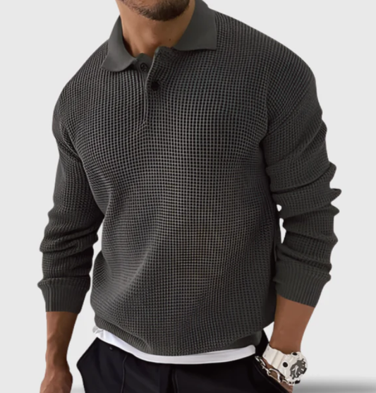 WW | stilvoller gestrickter Polopullover für Männer