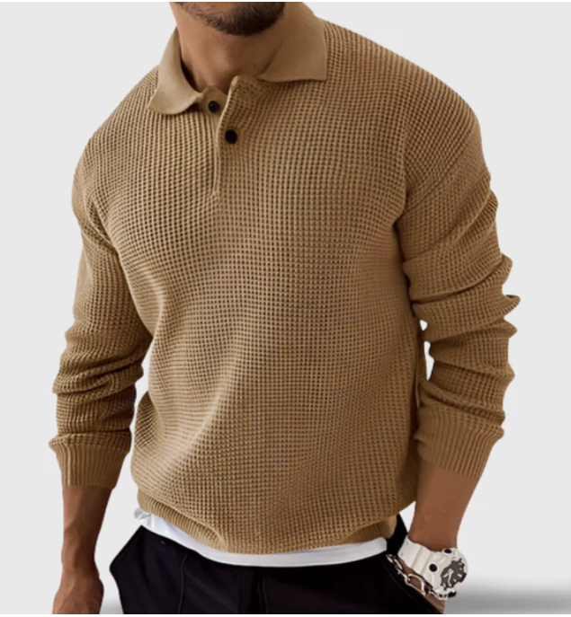 WW | stylish knitted polo sweater for men