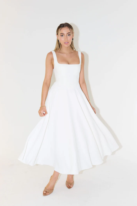 Whitney Square Neck Midi Dress