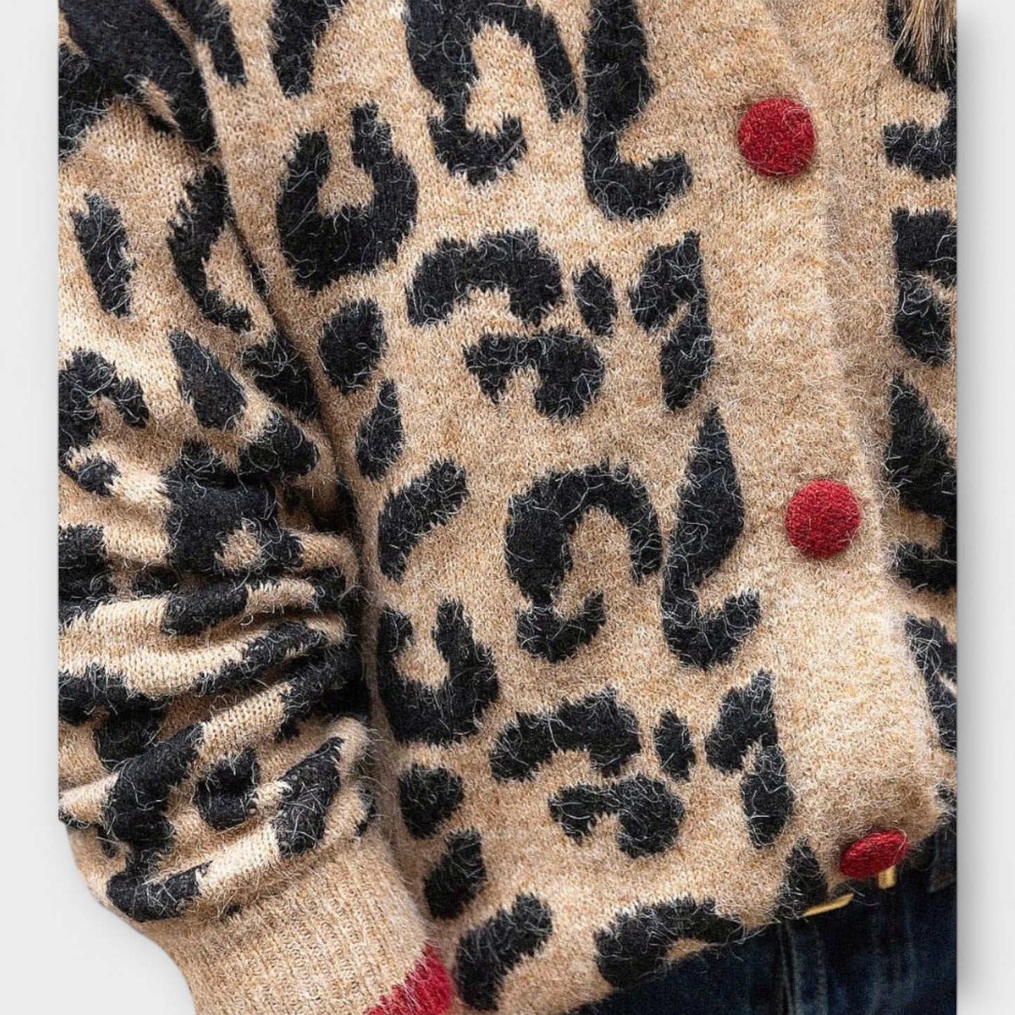 WW | Braun Leopard Strickjacke
