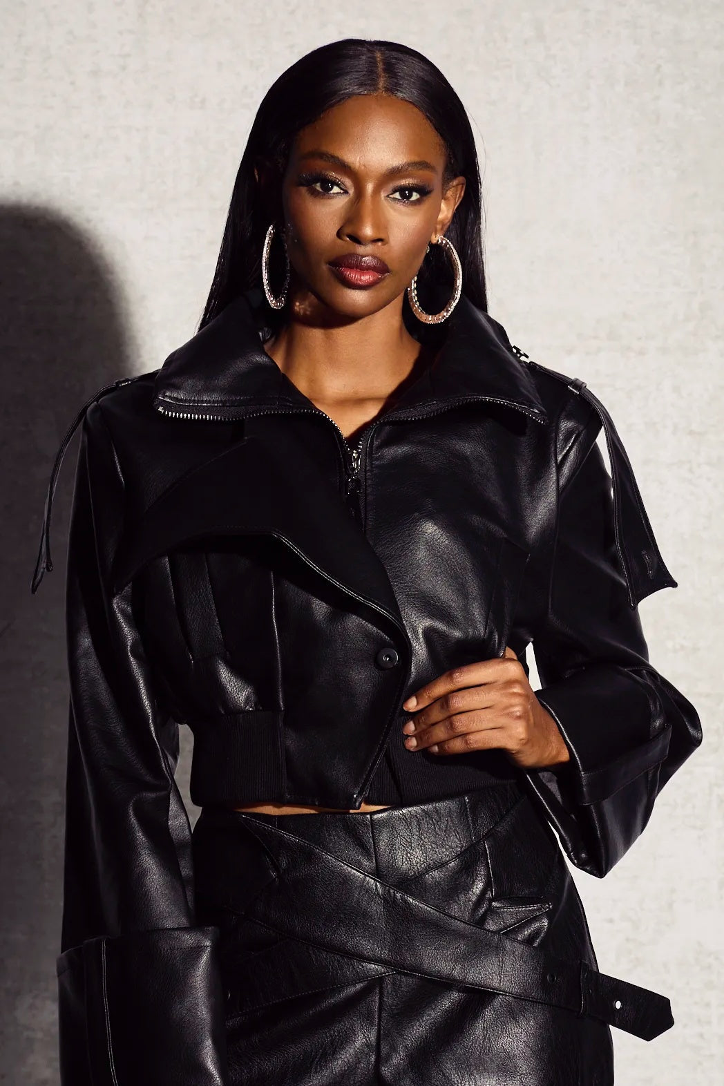 WW | Cropped Lederjacken Set
