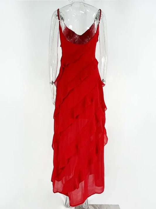 WWI Red Chiffon Petticoats for Women