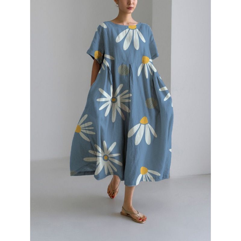 Isla – Loose-fitting Boho Floral Dress