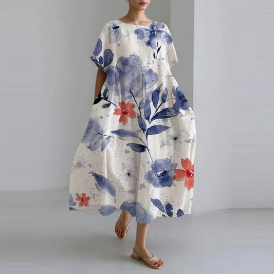 Isla – Loose-fitting Boho Floral Dress