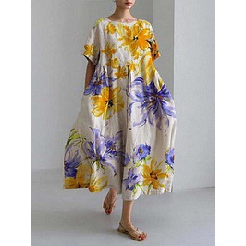 Isla – Loose-fitting Boho Floral Dress